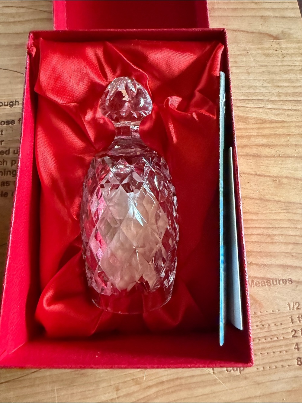 Waterford Crystal Red Presentation Box with Gold Logo vintage. 1988
